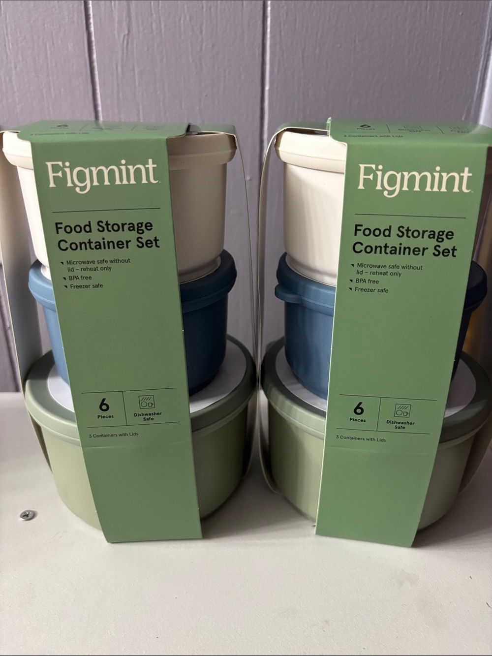 Figmint 6-Piece Food Storage Sets Bundle of 2 sets